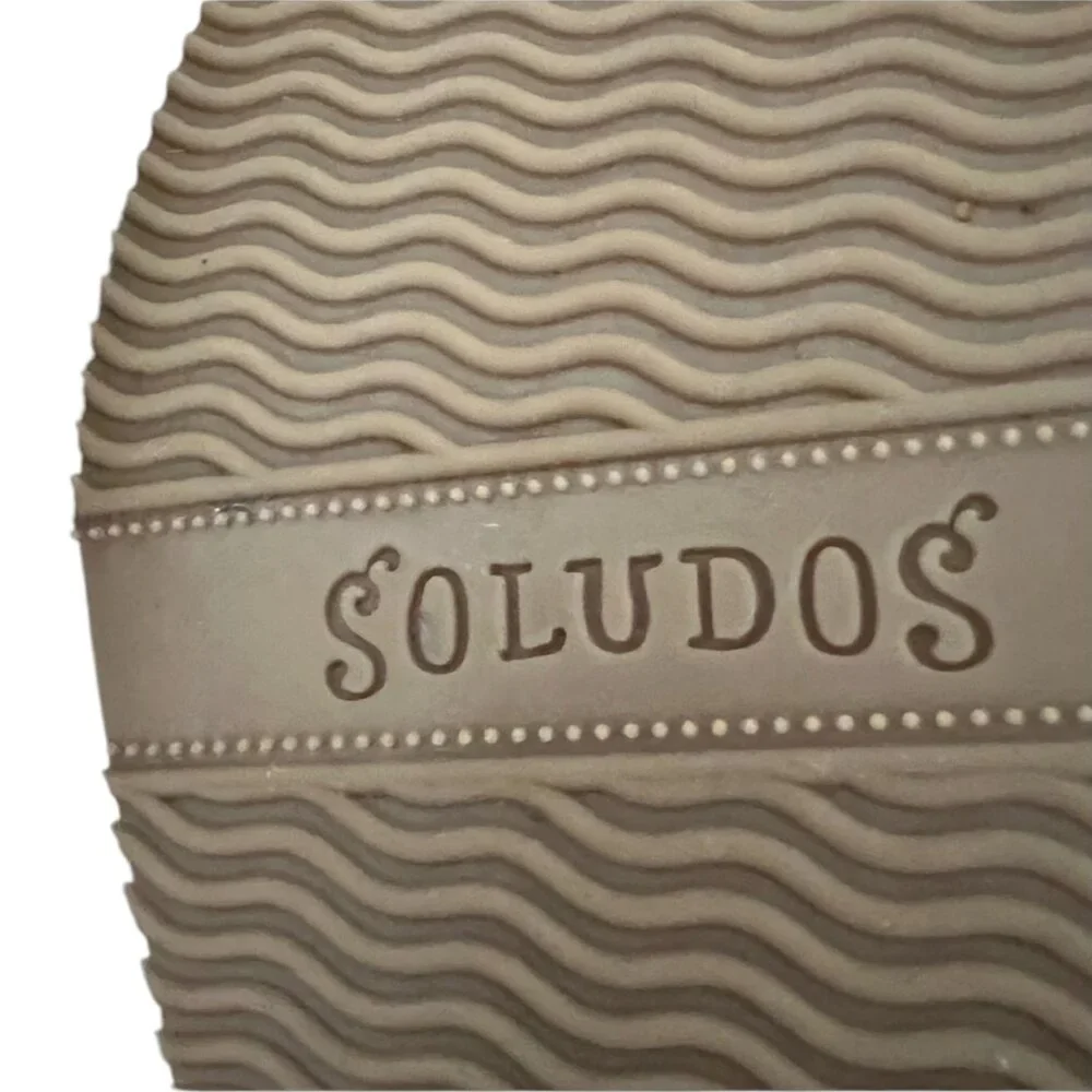 Soludos Minorca Leather Espadrille Platform Sandals Size 8